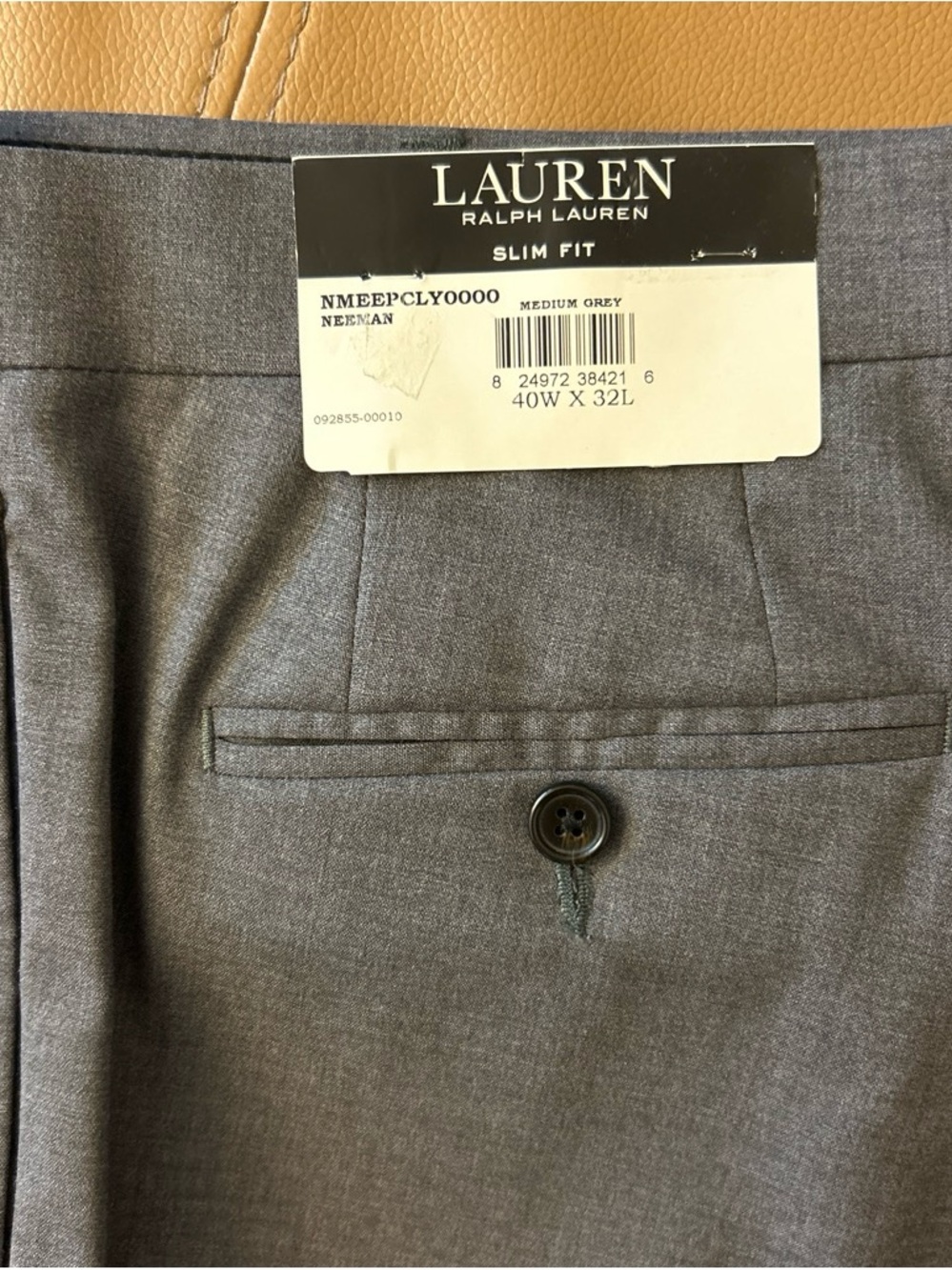 NWT Lauren Ralph Lauren Men's Dress Pants 40x32 Medium Grey Slim Fit UltraFlex - Picture 10 of 10